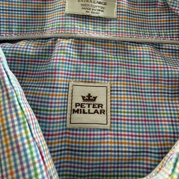 Peter Millar Mens Long Sleeve Button Up Shirt Multicolor Size XL - Picture 3 of 8